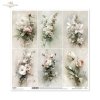 vintage, flora, bukiety, kwiaty, botanika, lilia, peonia, róża, lewkonia, tulipan